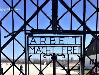 Dachau Concentration Camp Arbeit Mach Frei close up