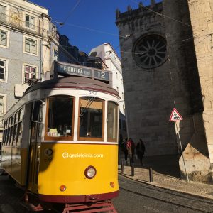 Lisbon guide yellow tram